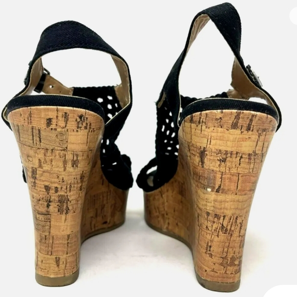 So Woman's Black Taffy Wedge Sandals   Size 7.5    NWT - Picture 5 of 14